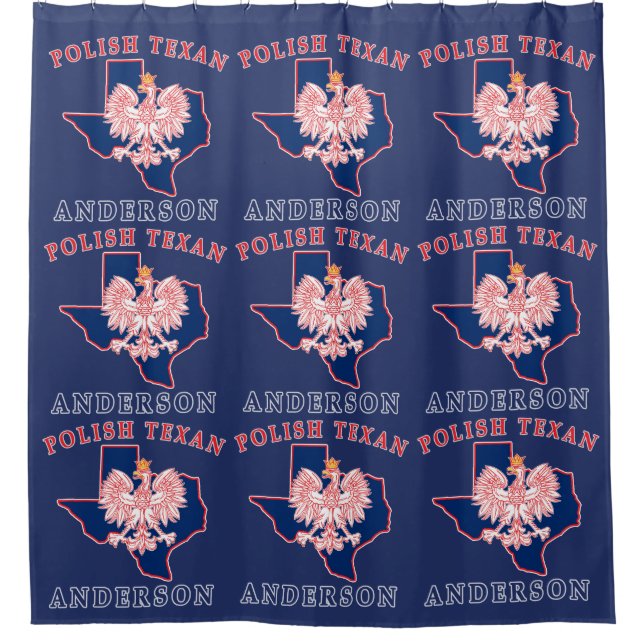 Kosciusko Polnisch Texan Duschvorhang (Vorderseite)