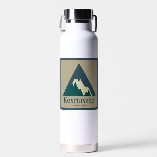 Kosciuszko Nationalpark Rustikal Trinkflasche (Vorne)