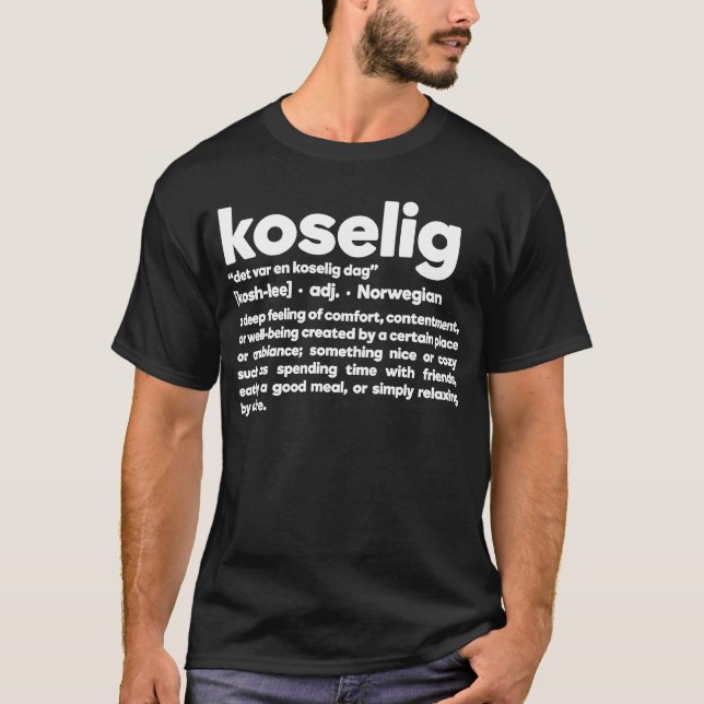 KOSELIG Unübersetzbare norwegische Wörter T-Shirt (Vorderseite)