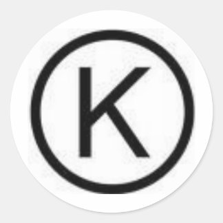 KOSHER RUNDER AUFKLEBER