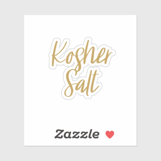 Kosher Salt Storage Sticker (Blatt)