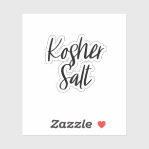 Kosher Salt Storage Sticker