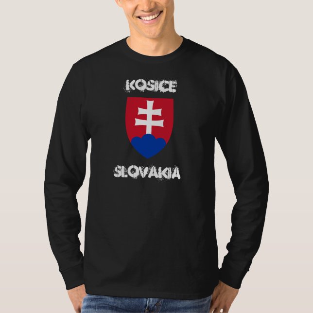 Kosice, Slowakei mit Wappen T-Shirt (Vorderseite)