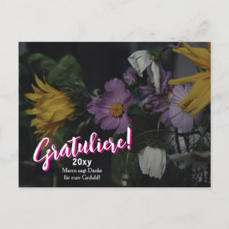 Kosmee Sonnenblume Postkarte