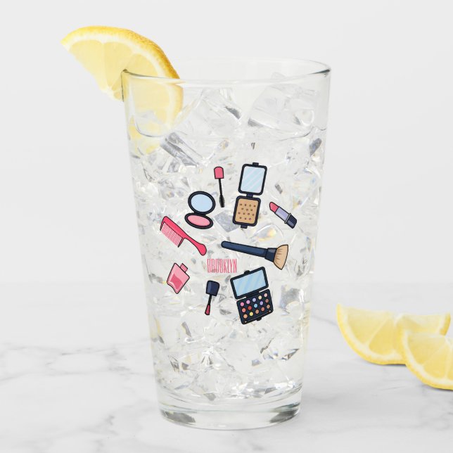 Kosmetik / Make-up Cartoon Illustration Glas (Vorderseite Ice)