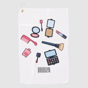 Kosmetik / Make-up Cartoon Illustration Golfhandtuch