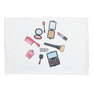 Kosmetik / Make-up Cartoon Illustration Kissenbezug