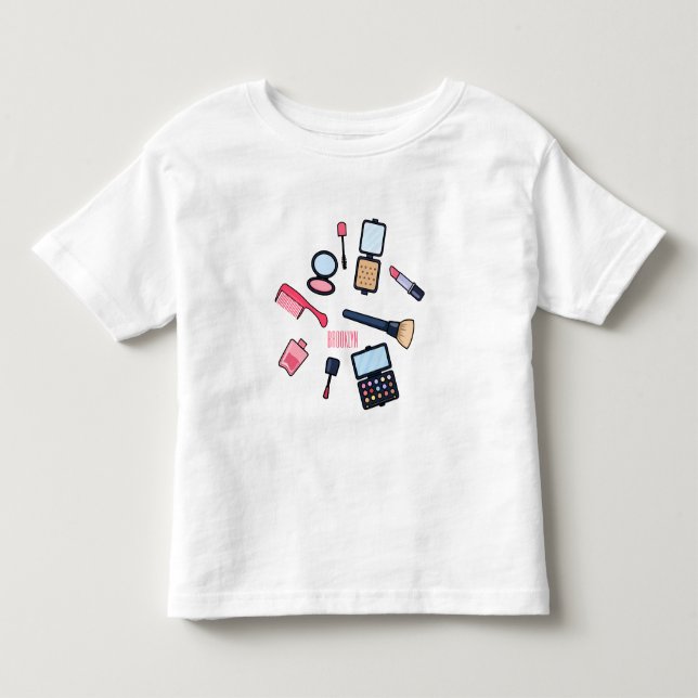 Kosmetik / Make-up Cartoon Illustration Kleinkind T-shirt (Vorderseite)
