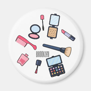 Kosmetik / Make-up Cartoon Illustration Magnet
