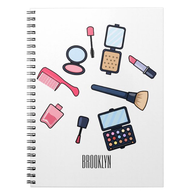 Kosmetik / Make-up Cartoon Illustration Notizblock (Vorderseite)