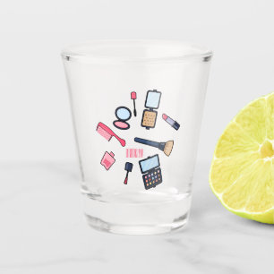 Kosmetik / Make-up Cartoon Illustration Schnapsglas