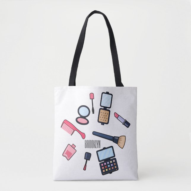 Kosmetik / Make-up Cartoon Illustration Tasche (Vorderseite)