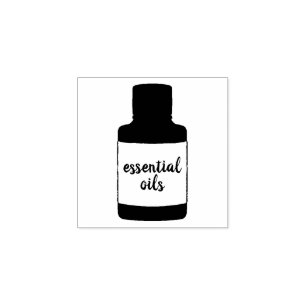 Kosmetikflasche für ätherische Öle mit individuell Gummistempel