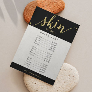Kosmetikstudio Spa Esthetiker Elegante Preisliste