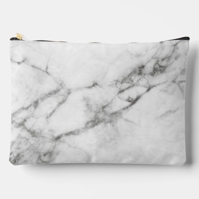 Kosmetische Bag aus grauem Marmor Zubehörtasche (Vorderseite)