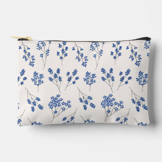 Kosmetische Beutel aus blau und weiß