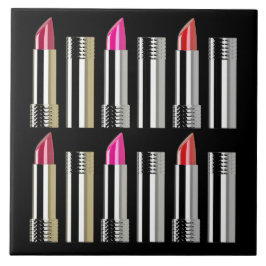 Kosmetische Lipstick-Make-up Chrom rosa Rot Fliese