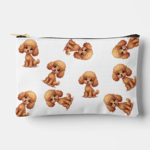 Kosmetische und Toilettenbeutel (brauner Poodle We Zubehörtasche