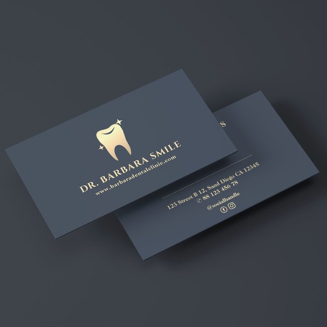 Kosmetischer Zahnarzt Kohle Minimaler Zahnarzt Visitenkarte (Cosmetic Dentist Charcoal Minimal Dental Tooth Business Card
)