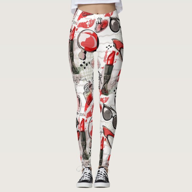 Kosmetisches Muster Leggings (Vorderseite)