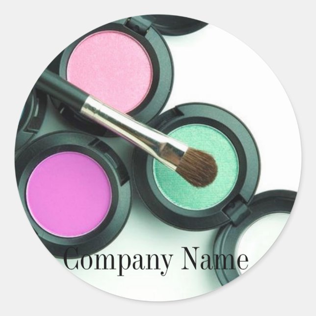 Kosmetologe Eyeshadow Kosmetikerin Runder Aufkleber (Vorderseite)