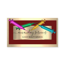 Kosmetologe Spritze Botox B12 QRCode Burgundy