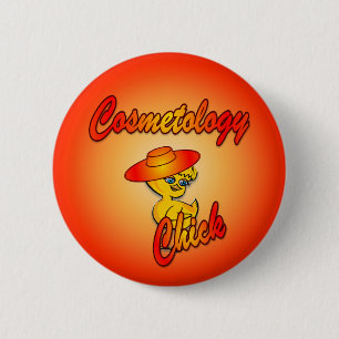 Kosmetologie Chick #5 Button