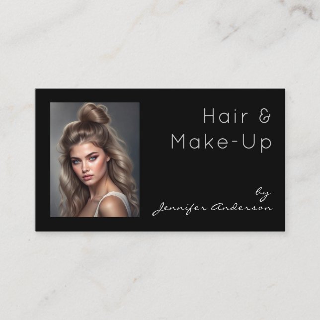 Kosmetologin-Make-up-Frauen-Foto Visitenkarte (Vorderseite)