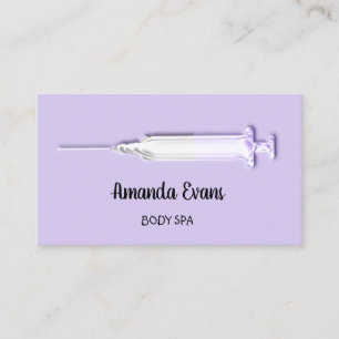 Kosmetologin Spritze Botox Injektion SilverViolet Terminkarte