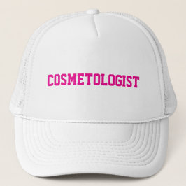 KOSMETOLOGISTISCHE Typografie in rosa Kosmetologie Truckerkappe