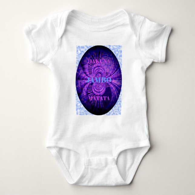 Kosmic Hakuna Art Print Baby Strampler (Vorderseite)