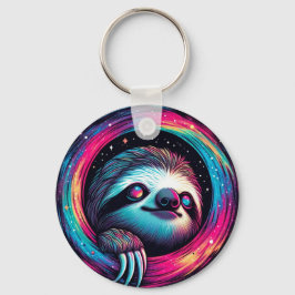 Kosmic Sloth Galaxy Art Schlüsselanhänger