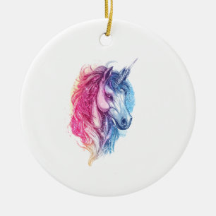 Kosmisch Einhorn Galaxie (1) Keramik Ornament