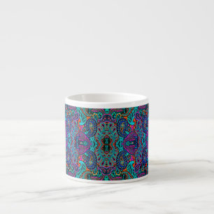 Kosmisch Pfau Paisley-Muster Espressotasse