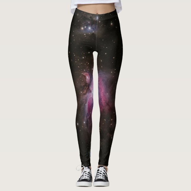 Kosmisch rosa Nebula Galaxy Leggings (Vorderseite)