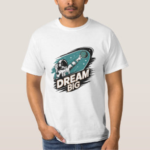 Kosmische Abenteuer mit Astronautengrafik T-Shirt