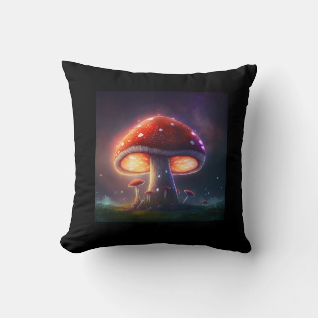 Kosmische Amanita Muscaria Kissen (Vorderseite)