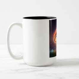 Kosmische Amanita Muskaria-Tasse Zweifarbige Tasse