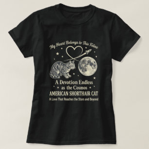 Kosmische American Shorthair-Katzen-Weltraumkunst T-Shirt