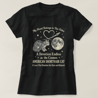 Kosmische American Shorthair-Katzen-Weltraumkunst T-Shirt