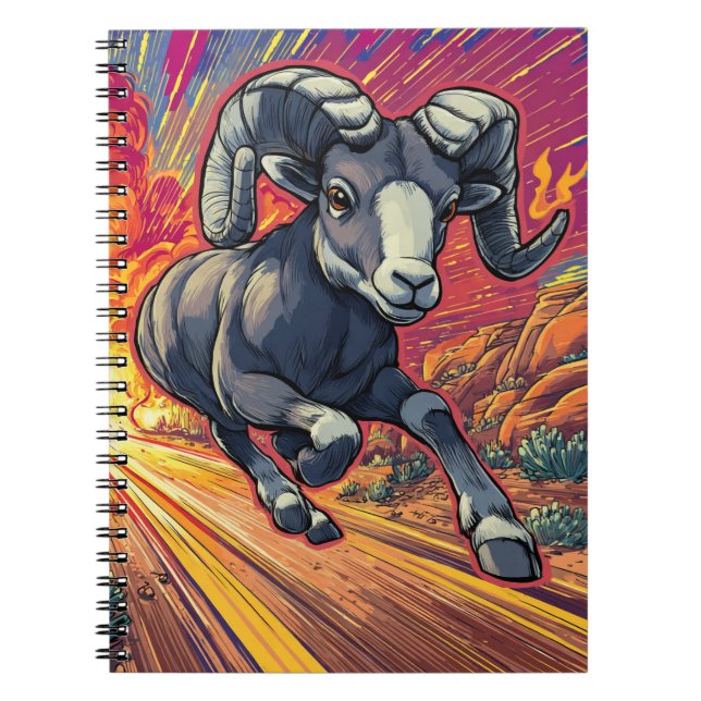 Kosmische Aries Ram Notebook Notizblock (Vorderseite)
