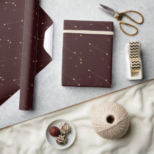 Kosmische Astrologie Sternkonstellation Aries Naht Geschenkpapier