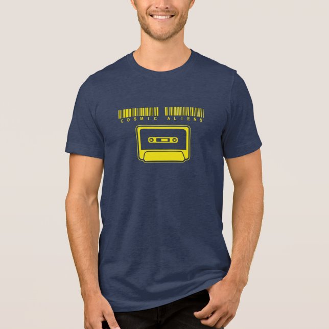 Kosmische Außerirdischen, Navy & Yellow Tri-Blend Shirt (Vorderseite)