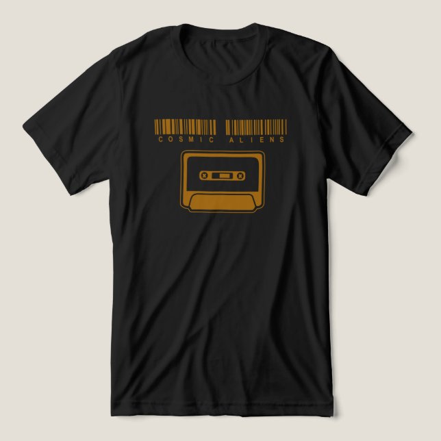 Kosmische Außerirdischen Soul Kassette Schwarz & B Tri-Blend Shirt (Design Vorderseite)