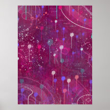 Kosmische Beerensuche: Abstrakte Kunst