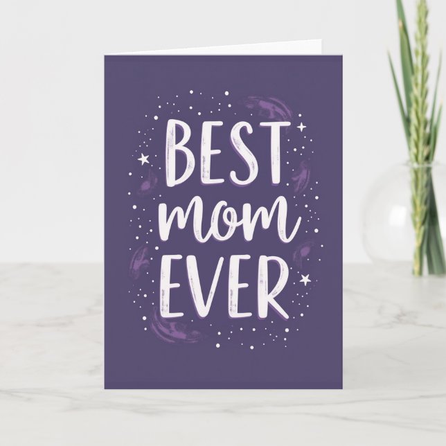 Kosmische beste Mama ever Karte (Vorderseite)