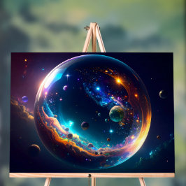 Kosmische Blase Galaxie Fantasy Art Acrylschild