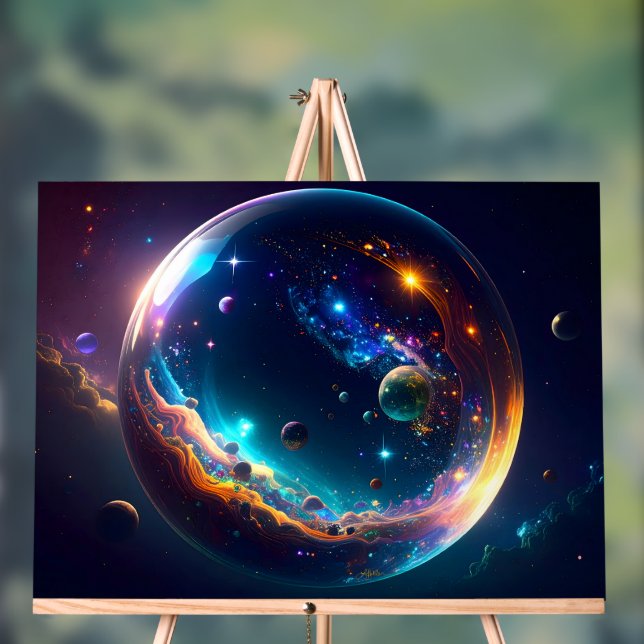 Kosmische Blase Galaxie Fantasy Art Acrylschild (Neutral)
