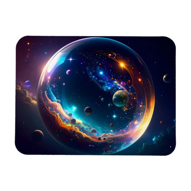 Kosmische Blase Galaxie Fantasy Art Magnet (Horizontal)