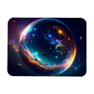Kosmische Blasen-Galaxie-Fantasie-Kunst Magnet